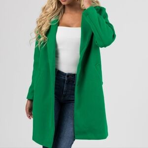 MAX STUDIO WOOL CARDIGAN COAT, SIZE S